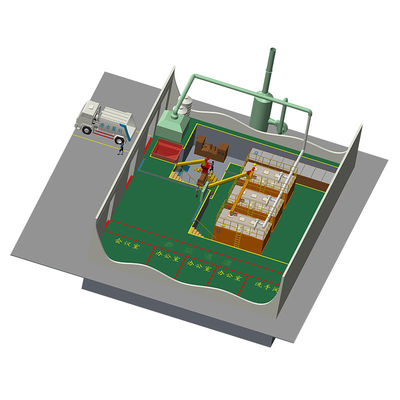 5000kg / Hari 380V Food Waste Processor Sistem Pembuangan Limbah Makanan Komersial ISO9001
