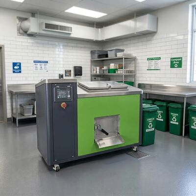 TOGO 80KG/D Penghilang Limbah Makanan Komersial dengan Kontrol PLC Otomatis untuk Fermentasi & Deodorisasi